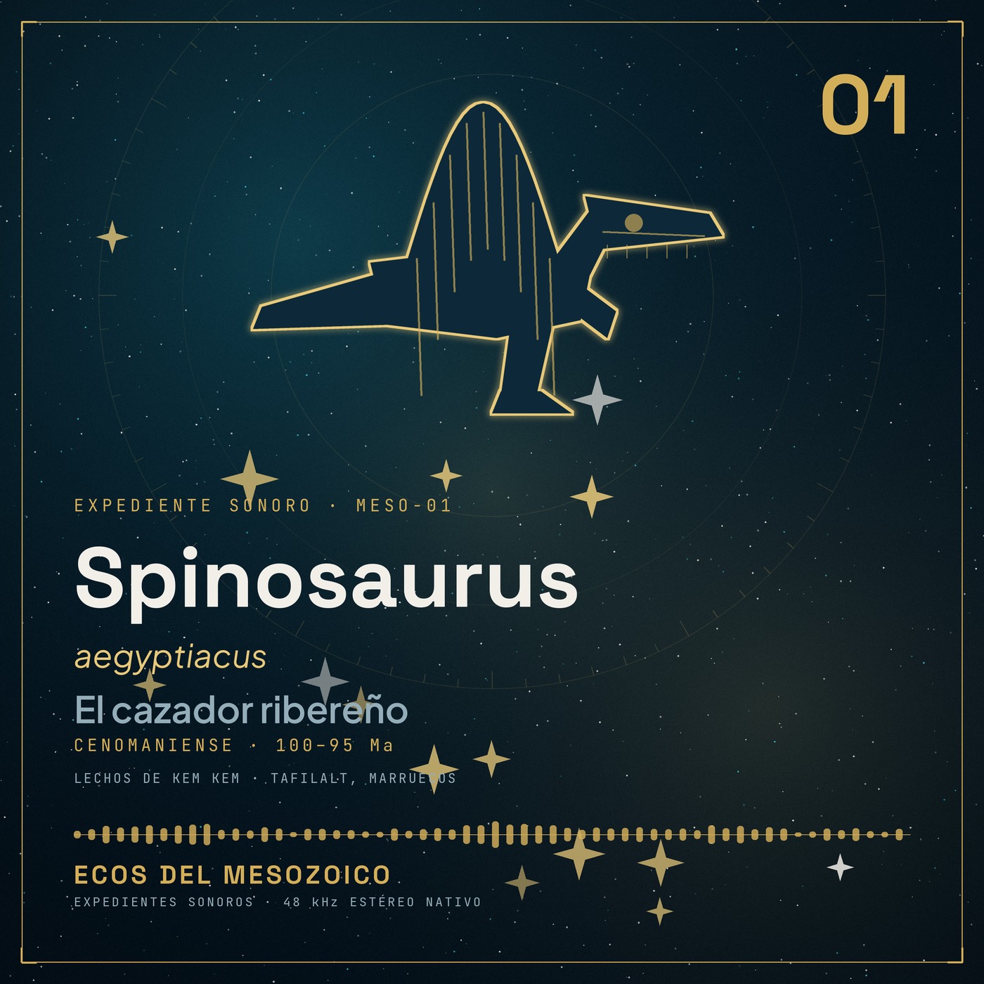 MESO-01 · Spinosaurus aegyptiacus — El cazador ribereño